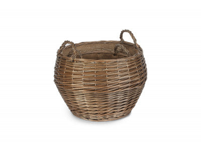 Basket, Set of 2 ANTIQUE WASH STUMPY BASKETS 