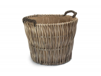 Basket, ROUND GREY LOG BASKET