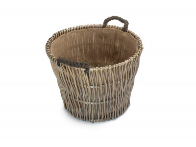 Basket, ROUND GREY LOG BASKET