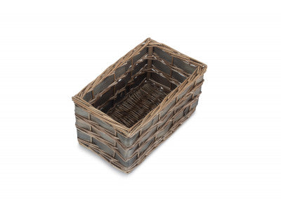Basket, SMALL GREY SCANDI STORAGE BASKET - UNLINED