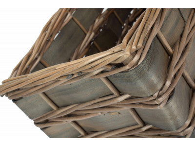 Basket, SMALL GREY SCANDI STORAGE BASKET - UNLINED