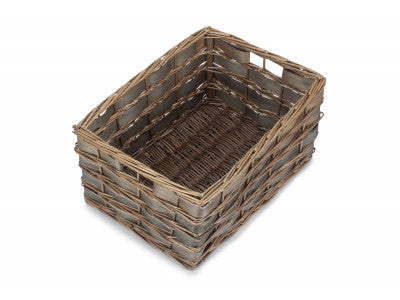Basket, LARGE GREY SCANDI STORAGE BASKET - UNLINED