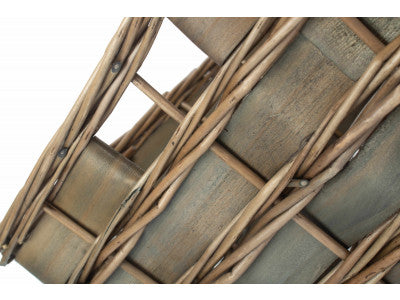 Basket, LARGE GREY SCANDI STORAGE BASKET - UNLINED