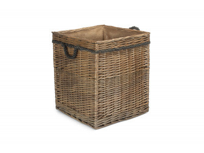 Basket, SIZE 2 ANTIQUE WASH SQUARE STORAGE BASKET