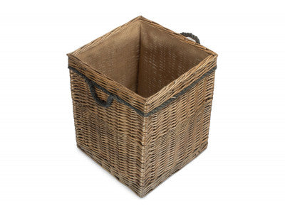 Basket, SIZE 2 ANTIQUE WASH SQUARE STORAGE BASKET