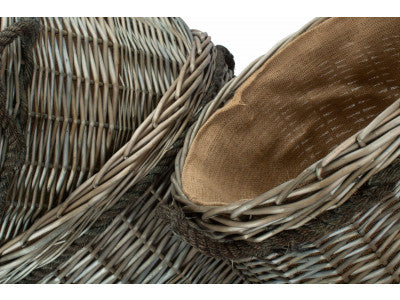 Basket, Set of 3 ANTIQUE WASH ROUND STORAGE BASKET 