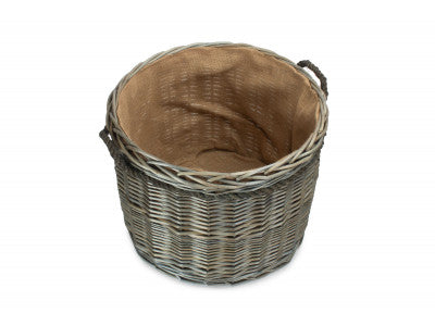 Basket, SIZE 2 ANTIQUE WASH ROUND STORAGE BASKET