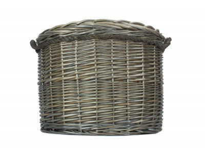 Basket, SIZE 2 ANTIQUE WASH ROUND STORAGE BASKET