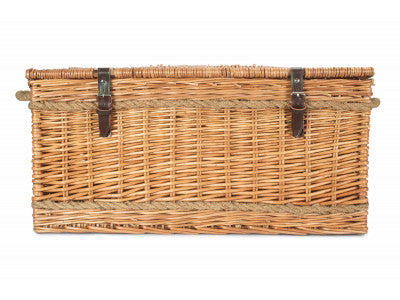 "Basket, 28" DOUBLE STEAMED ROPE HANDLED TRUNK"