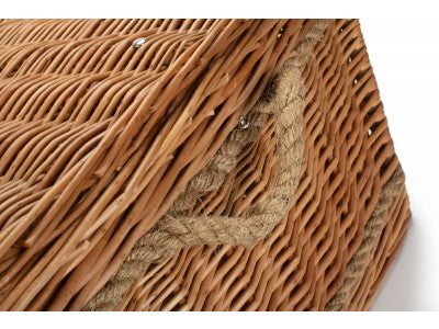 "Basket, 28" DOUBLE STEAMED ROPE HANDLED TRUNK"