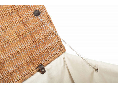 "Basket, 28" DOUBLE STEAMED ROPE HANDLED TRUNK with WHITE LINING"