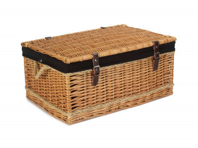 "Basket, 24" ROPE HANDLED TRUNK with BLACK LINING"