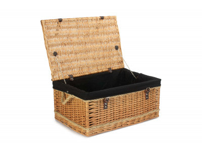 "Basket, 24" ROPE HANDLED TRUNK with BLACK LINING"