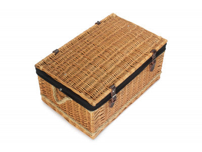 "Basket, 24" ROPE HANDLED TRUNK with BLACK LINING"