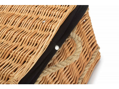"Basket, 24" ROPE HANDLED TRUNK with BLACK LINING"
