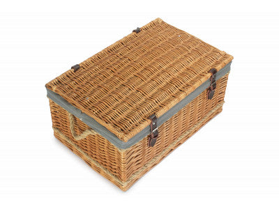 "Basket, 24" ROPE HANDLED TRUNK with GREY SAGE LINING"