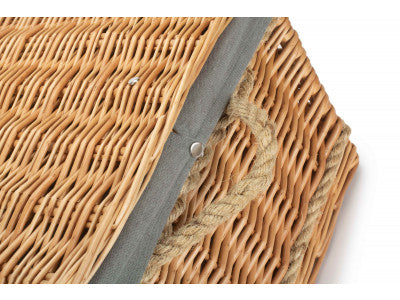 "Basket, 24" ROPE HANDLED TRUNK with GREY SAGE LINING"