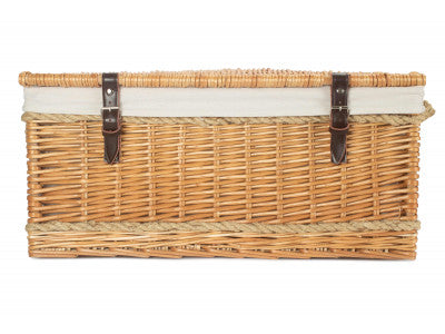 "Basket, 24" ROPE HANDLED TRUNK with WHITE LINING"