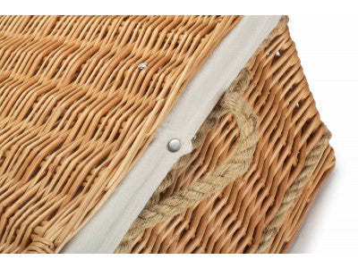 "Basket, 24" ROPE HANDLED TRUNK with WHITE LINING"