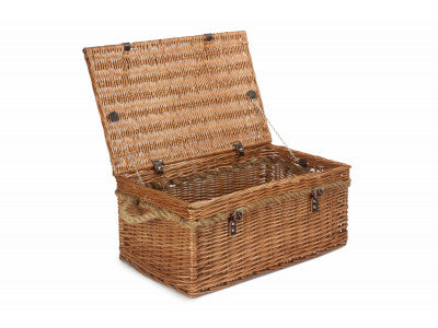 "Basket, 24" DOUBLE STEAMED ROPE HANDLED TRUNK"