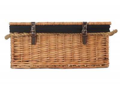 "Basket, 24" DOUBLE STEAMED ROPE HANDLED TRUNK with BLACK LINING"