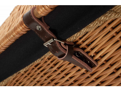 "Basket, 24" DOUBLE STEAMED ROPE HANDLED TRUNK with BLACK LINING"