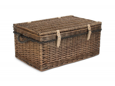 "Basket, 24" ANTIQUE WASH ROPE HANDLED TRUNK"