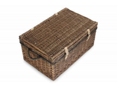 "Basket, 24" ANTIQUE WASH ROPE HANDLED TRUNK"