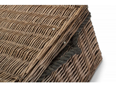 "Basket, 24" ANTIQUE WASH ROPE HANDLED TRUNK"