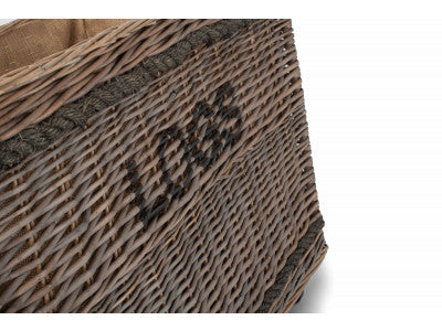 "Basket, JUMBO "LOGS" BASKET with WHEELS "