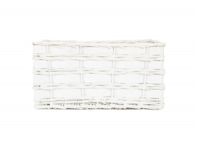 Basket, LARGE WHITE SCANDI STORAGE BASKET - UNLINED