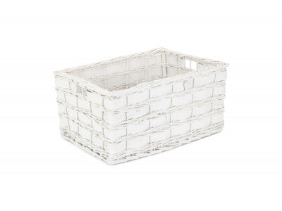 Basket, EXTRA LARGE WHITE SCANDI STORAGE BASKET - UNLINED
