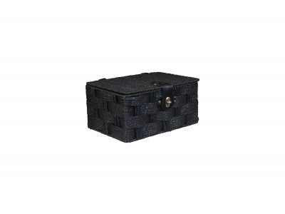 Basket, SMALL BLACK PAPER ROPE HAMPER