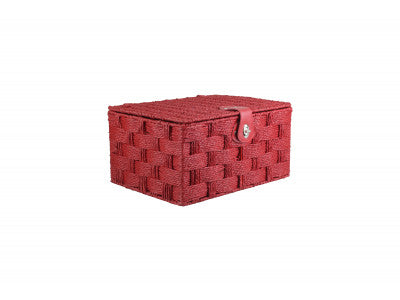 Basket, MEDIUM RED PAPER ROPE HAMPER