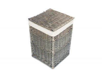 Basket, SMALL SQUARE LAUNDRY BASKET with WHITE LINING