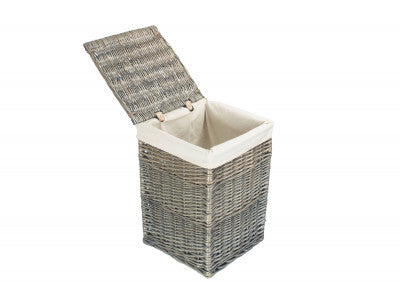 Basket, SMALL SQUARE LAUNDRY BASKET with WHITE LINING