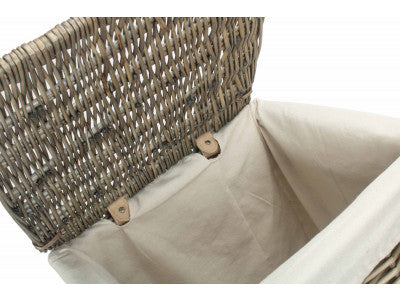 Basket, SMALL SQUARE LAUNDRY BASKET with WHITE LINING