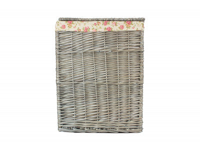 Basket, LARGE SQUARE LAUNDRY BASKET with GARDEN ROSE LINING