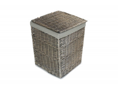 Basket, LARGE SQUARE LAUNDRY BASKET with GREY SAGE LINING