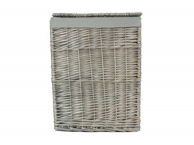 Basket, LARGE SQUARE LAUNDRY BASKET with GREY SAGE LINING