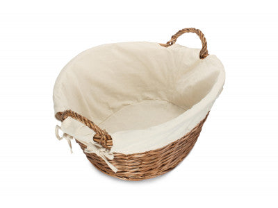Basket, LIGHT STEAMED WASH BASKET with WHITE LINING