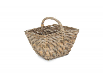 Basket, GREY RATTAN KINDLING BASKET