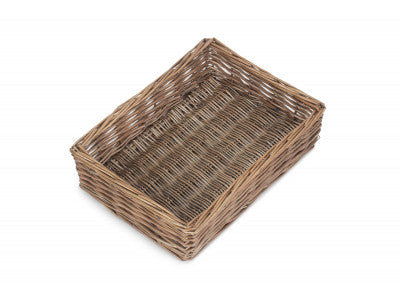 Basket, MEDIUM ANTIQUE WASH STRAIGHT-SIDED TRAY