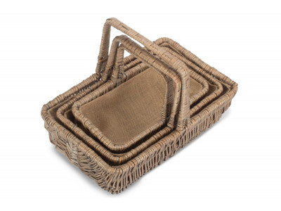 Basket, Set of 3 RECTANGULAR GARDEN TRUG 