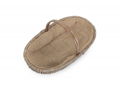 Basket, SMALL SHALLOW ANTIQUE WASH LINED TRUG