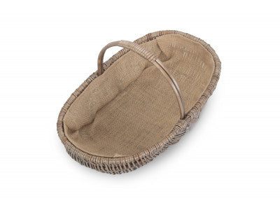 Basket, MEDIUM SHALLOW ANTIQUE WASH LINED TRUG
