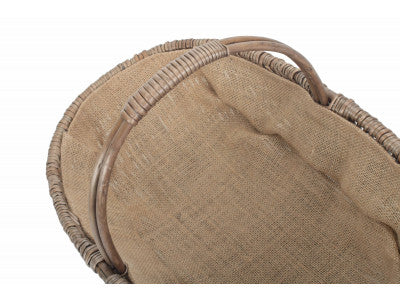 Basket, MEDIUM SHALLOW ANTIQUE WASH LINED TRUG