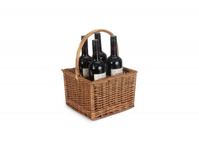 Basket, DOUBLE STEAMED 4 BOTTLE WINE CARRIER