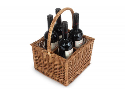 Basket, DOUBLE STEAMED 4 BOTTLE WINE CARRIER