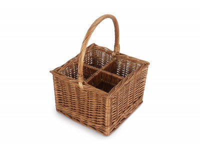 Basket, DOUBLE STEAMED 4 BOTTLE WINE CARRIER